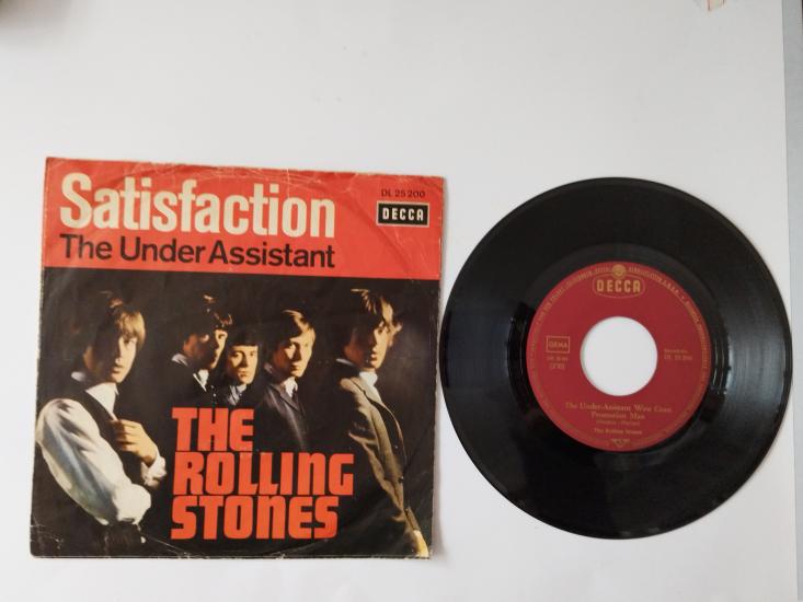 The Rolling Stones- Satisfaction - The Under Assistant -1965 ALMANYA BASIM 45 LİK PLAK