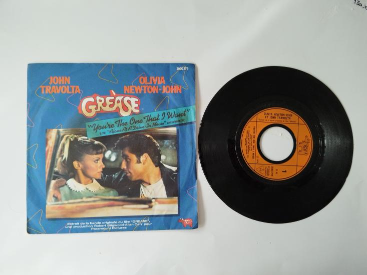 GREASE SOUNDTRACK - YOU’RE THE ONE THAT I WANT - JOHN TRAVOLTA/OLIVIA NEWTON JOHN 45 LİK PLAK 1978 BELÇİKA BASIM