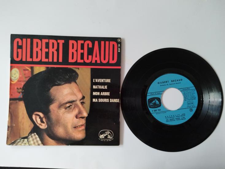 Gilbert Becaud* – Nathalie- EP - 1975 FRANSA Basım 45 lik Plak