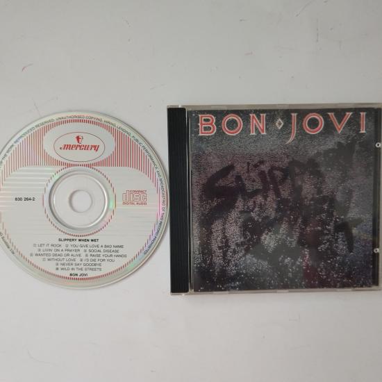 Bon Jovi  ‎–  Slippery When Wet  - 1986 Kanada  Basım 2. El CD Albüm