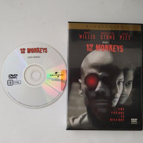 12 MAYMUN (12 MONKEYS) - BRUCE WILLIS / BRAD PITT  BİR TERRY GILLIAM  FİLMİ DVD FİLM-125 DAKİKA