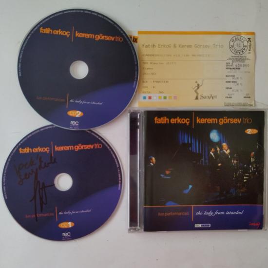 Fatih Erkoç & Kerem Görsev Trio ‎– The Lady From Istanbul (Live Performances)  - 2009 Türkiye Basım - 2. El 2XCD Albüm /İmzalıdır