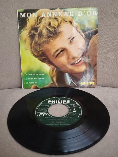 Johnny Hallyday – Mon Anneau D’or -  1965 Fransa Basım  45 LİK EP PLAK