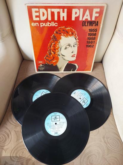 Edith Piaf – En Public (Olympia 1955-1956-1958-1961-1962) - 1978 Fransa Basım 3 xPlak - 33 lük LP