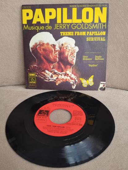 PAPILLON - Jerry Goldsmith - Soundtrack - 1974 Fransa Basım 45 Lik Plak