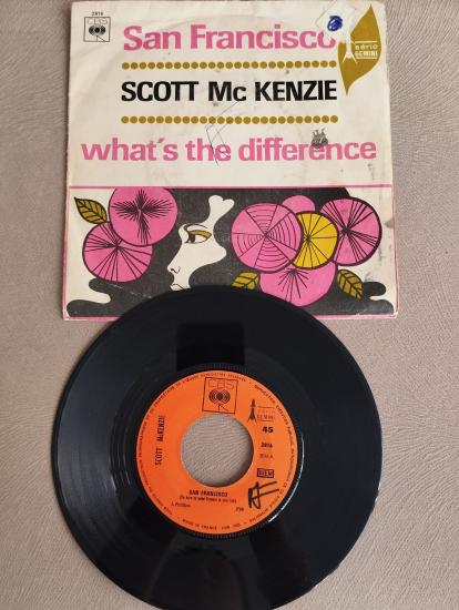 SCOTT MC  KENZIE - SAN FRANCISCO - 1967 FRANSA  BASIM  45 LİK  PLAK