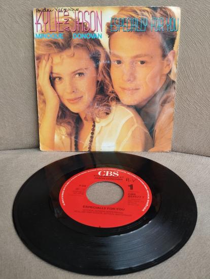 Kylie Minogue And Jason Donovan –  Especially For You - 1989  Fransa Basım 45 Lik Plak