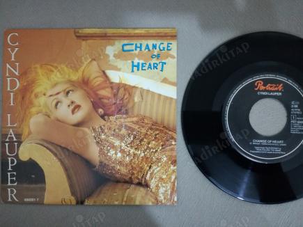 CYNDI LAUPER - CHANGE OF HEART - 1986 FRANSA BASIM 45 LİK PLAK