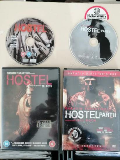 HOSTEL (UNSEEN EDITION) / HOSTEL 2 (UNRATED DIRECTOR’S CUT  -  90+95 DAKİKA - 2 DVD FİLM - AVRUPA BASIM TÜRKÇE DİL SEÇENEĞİ YOKTUR  (+18)