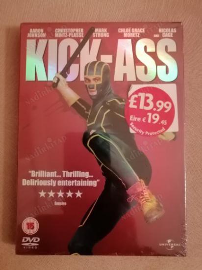 KICK-ASS - AARON JOHNSON /NICHOLAS CAGE -  113 DAKİKA DVD FİLM-AVRUPA BASIM TÜRKÇE DİL SEÇENEĞİ YOKTUR (+15)*AÇILMAMIŞ AMBALAJINDA*