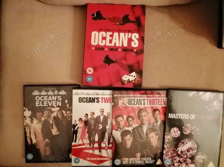 OCEAN’S - THE COMPLETE COLLECTION  -11/12/13/MASTERS OF THE HEIST  - 3 FILM /4 DVD  393 DAKİKA+ EXTRAS - AVRUPA BASIM TÜRKÇE DİL SEÇENEĞİ YOKTUR (+12)