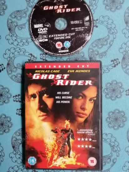 GHOST RIDER  -NICHOLAS CAGE/EVA MENDES -  EXTENDED CUT  DVD FİLM 118 DAKİKA +EXTRAS AVRUPA BASIM TÜRKÇE DİL SEÇENEĞİ YOKTUR (+15)