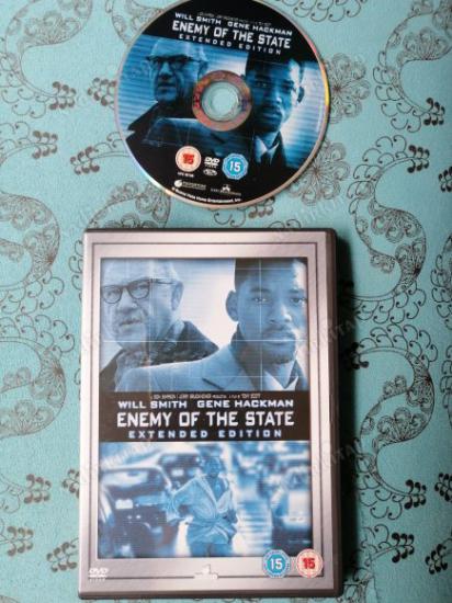 ENEMY OF THE STATE -WILL SMITH / GENE HACKMAN  DVD  FİLM - 134  DAKİKA +EXTRAS AVRUPA BASIM TÜRKÇE DİL SEÇENEĞİ YOKTUR (+15)