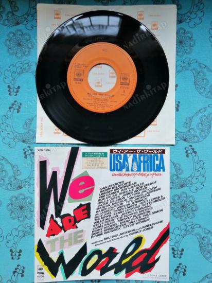 USA FOR AFRICA - WE ARE THE WORLD - 1985   JAPONYA  BASIM 45 LİK PLAK