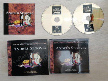 ANDRES SEGOVIA   / THE GOLD COLLECTION CLASSIC PERFORMANCES / 2 CD DELUXE EDITION + 20 PAGES BOOKLET  CD / 2001  EU (AVRUPA) BASIM CD