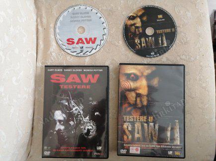 SAW I & II ( TESTERE 1 VE 2 ) -  99+92  DAKİKA   TÜRKİYE BASIM - 2 DVD FİLM