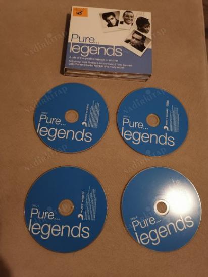 PURE LEGENDS  -  ELVIS PRESLEY ,BOB DYLAN ,COHEN ,NINA SIMONE ,MILES DAVIS  FRANK SINATRA , 4 CD LİK SET  - 2013 AVRUPA  BASIM   ALBÜM  CD