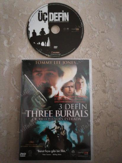 3 DEFİN ( THE THREE BURIALS OF MELQUIADES ESTRADA )  - 117  DAKİKA+EXTRAS -DVD  FİLM- TÜRKİYE BASIM