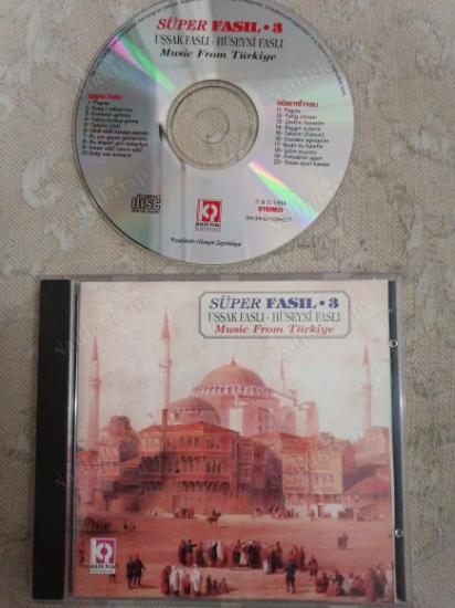 SÜPER FASIL 3 -  UŞŞAK FASLI / HÜSEYNİ FASLI -MUSIC FROM TÜRKİYE -  TÜRKİYE  BASIM CD  ALBÜM - MOR BANDROLLÜ