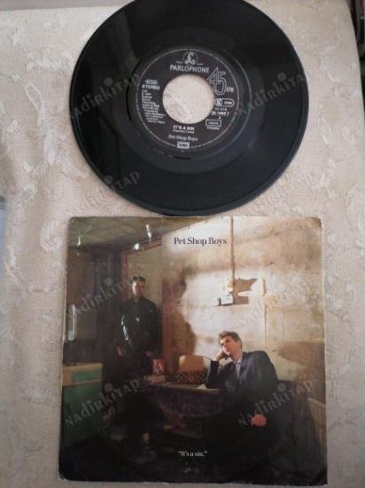 PET SHOP BOYS - IT’S SIN -  1987 ALMANYA  BASIM 45 LİK PLAK