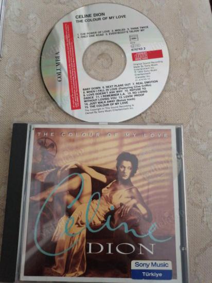 CELINE DION - THE COLOUR OF LOVE - 1993  TÜRKİYE  BASIM CD ALBÜM - SARI BANDROLLÜ ( POWER OF LOVE BU ALBÜMDE )