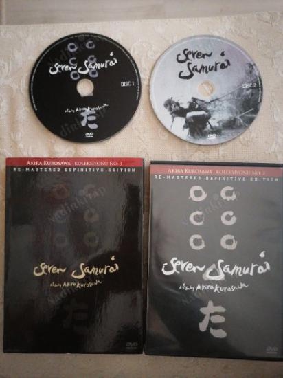 SEVEN SAMURAI  - RE-MASTERED  DEFINITIVE  EDITION - AKIRA KUROSAWA FİLMİ- 2 DİSKLİK VERSİYON - 112 + 95 DAKİKA  DVD FİLM TÜRKİYE BASIM