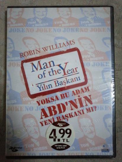 YILIN BAŞKANI  ( MAN OF THE YEAR ) - ROBIN WILLIAMS  - 110 DAKİKA   TÜRKİYE BASIM - DVD FİLM - AÇILMAMIŞ AMBALAJINDA