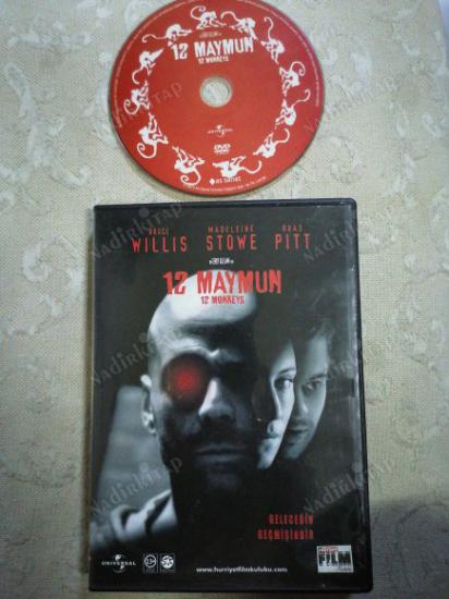 12 MAYMUN (12 MONKEYS) - BRUCE WILLIS / BRAD PITT  BİR TERRY GILLIAM  FİLMİ DVD FİLM-125 DAKİKA