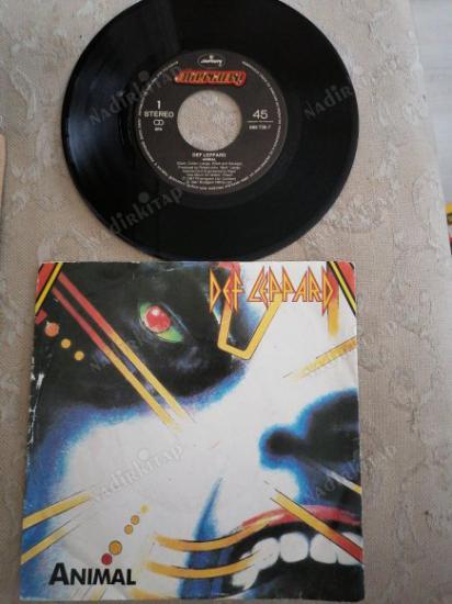 DEF LEPPARD - ANIMAL / TEAR IT DOWN  - 1987 PORTEKİZ BASIM 45 LİK PLAK