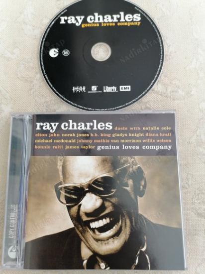 RAY CHARLES - GENIUS LOVES COMPANY ( DUETS WITH NATALIE COLE ELTON JOHN NORAH JONES DIANA KRALL , VS. ) - 2004  AVRUPA   BASIM  CD ALBÜM