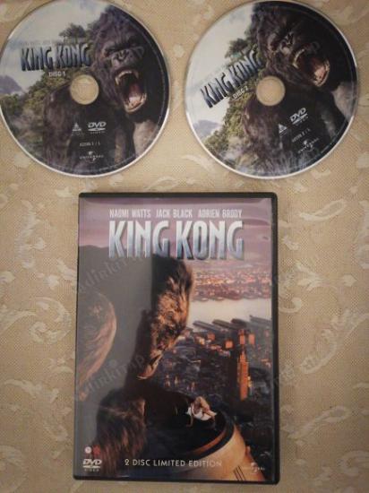 KING KONG  -DVD FİLM -2 DISC LIMITED EDITION -BİR PETER JACKSON FİLMİ - 179 DAKİKA+ EXTRAS - TÜRKİYE BASIM DVD FİLM