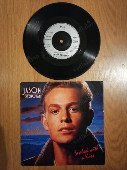 JASON DONOVAN - SEALED WITH A KISS - 1989 İNGİLTERE  BASIM 45 LİK PLAK