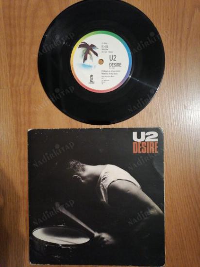 U2 - DESIRE - 1988 İNGİLTERE BASIM 45 LİK PLAK