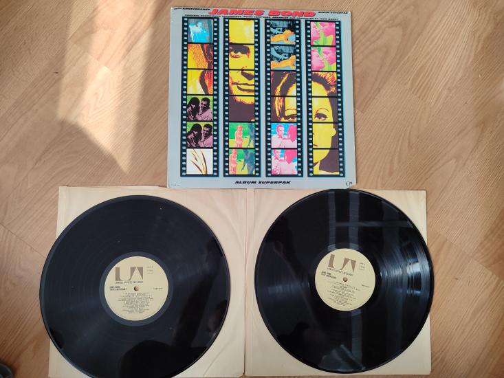 John Barry - JAMES BOND 10th Anniversary - 1972 USA  Basım - Double LP Plak Albüm 2. el