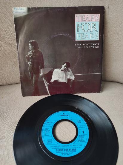 TEARS FOR FEARS  - Everybody Wants to Rule The World - 1985 Fransa Basım 45lik Plak