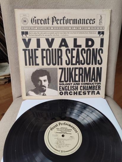 VIVALDI - Pinchas Zukerman/English Chamber Orchestra - The Four Seasons 1983 USA Basım LP Plak 2.el