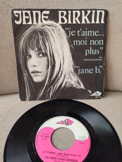 JANE BIRKIN - Je T’aime... Moi Non Plus / Jane B. -1969 Fransa Basım 45lik Plak