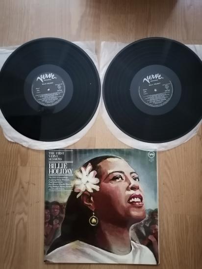 BILLIE HOLIDAY - THE FIRST VERVE SESSIONS -1976 FRANSA BASIM DOUBLE 2XLP ALBÜM