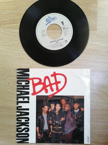 MICHAEL JACKSON - BAD - 1987  HOLLANDA BASIM 45 LİK PLAK