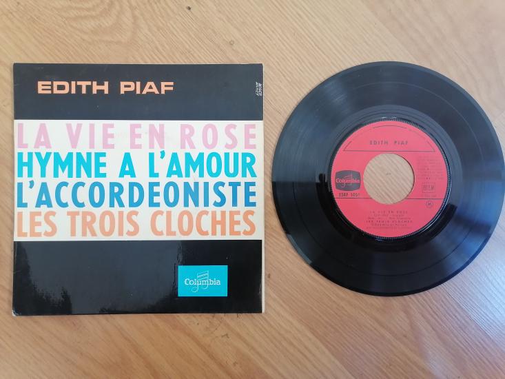 Edith Piaf - La Vie En Rose / Hymne A L’Amour /L’Accordéoniste 1967 Fransa Basım 4 Parçalık EP Plak