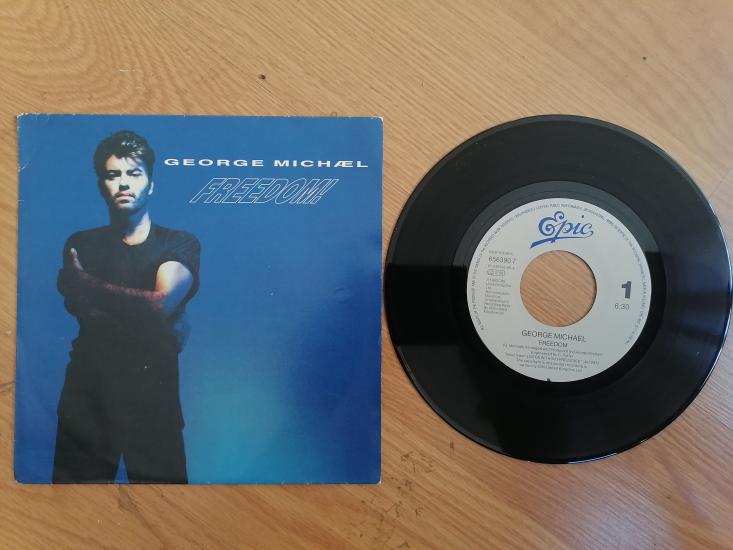 George Michael - Freedom / Fantasy - 1990 Hollanda Basım 45 lik Plak