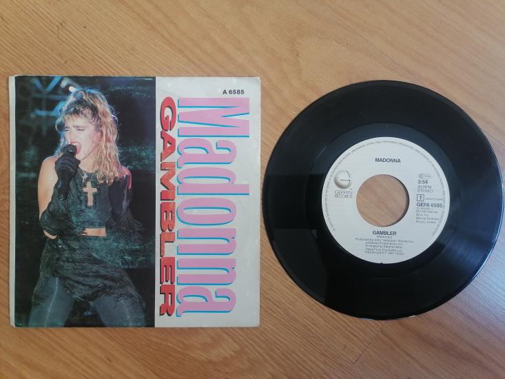 Madonna - Gambler / Nature Of The Beach - 1985 Hollanda Basım 45 lik Plak