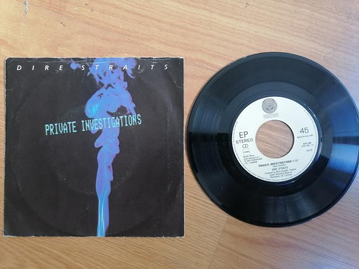 Dire Straits ‎– Private Investigations - 1982 Hollanda Basım 45 lik Plak