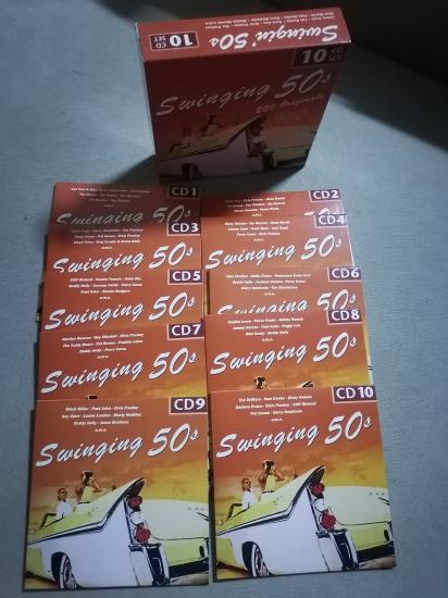 SWINGING 50s - 10 CD LİK SET  - 2011 Avrupa  Basım CD Seti Orjinal Kutusunda