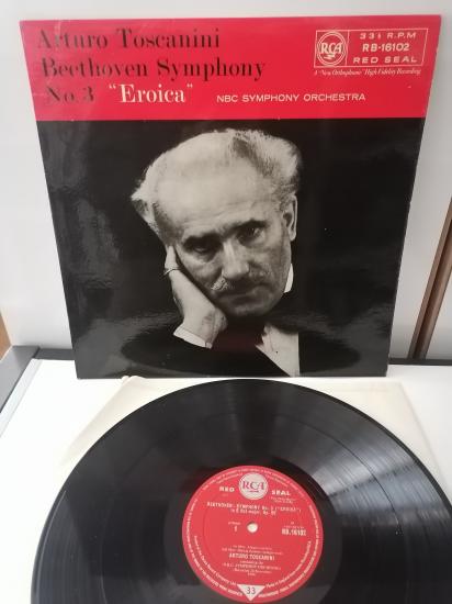 TOSCANINI Conducts   BEETHOVEN Symphony No. 3 In E-Flat Eroica1958 İngiltere Basım Plak Albüm