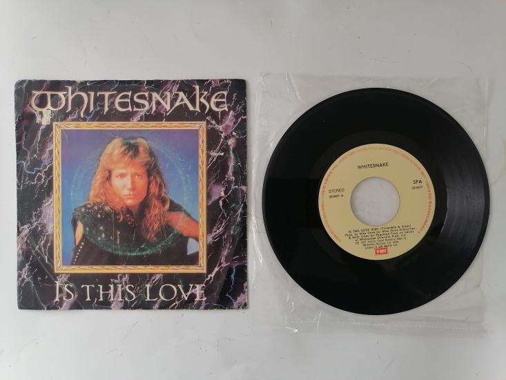 WHITESNAKE - IS THIS LOVE - 1987 Portekiz Basım 45 LİK PLAK