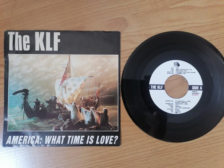 THE KLF  - America: What Time is Love? / America No More 1992 Belçika Basım 45 LİK PLAK