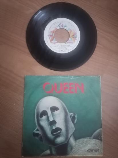 QUEEN - We are The Champions / We Will Rock You - 1977 Belçika  Basım 45 lik Plak