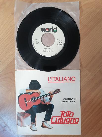 TOTO CUTUGNO - L’ITALIANO - 1983 PORTEKİZ BASIM 45 LİK PLAK