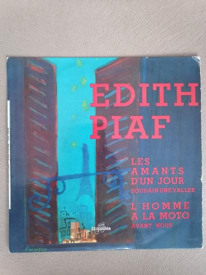 EDITH PIAF- SOUDAIN UNE VALLEE / L’HOMME A LA MOTO/AVANT NOUS / LES AMANTS D’UN JOUR-1956 FRANSA BASIM EP(4 PARÇA İÇERİR) PLAK